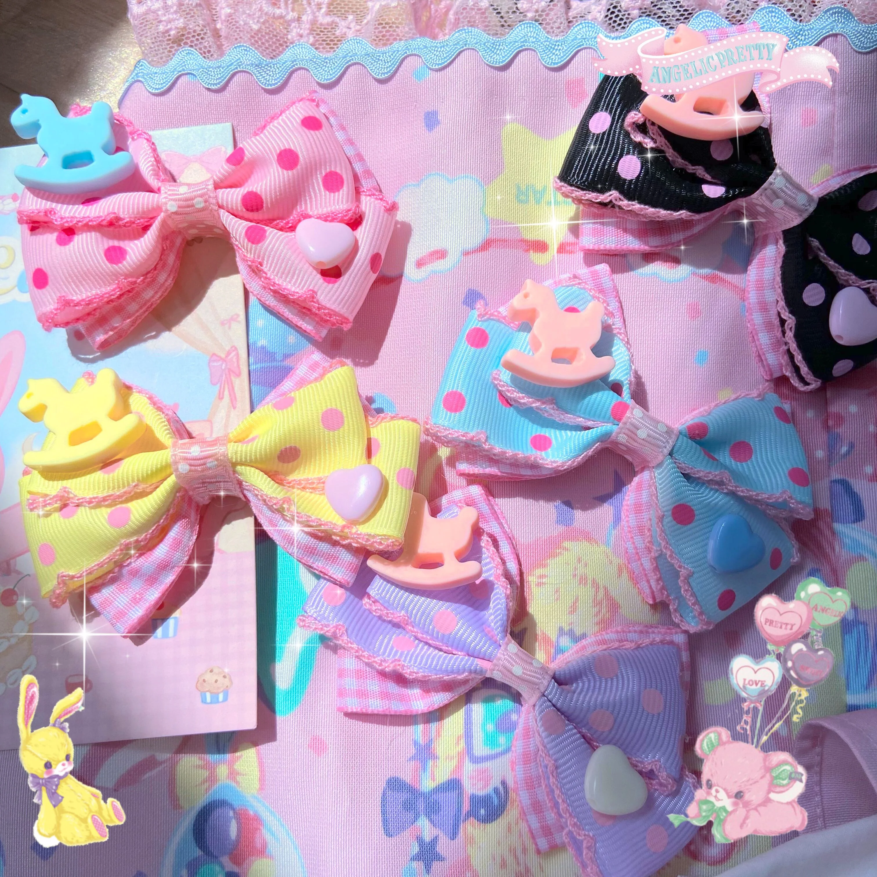 Bear Doll - Augustina - Sweet Lolita Bow Hair Clip - Image 7