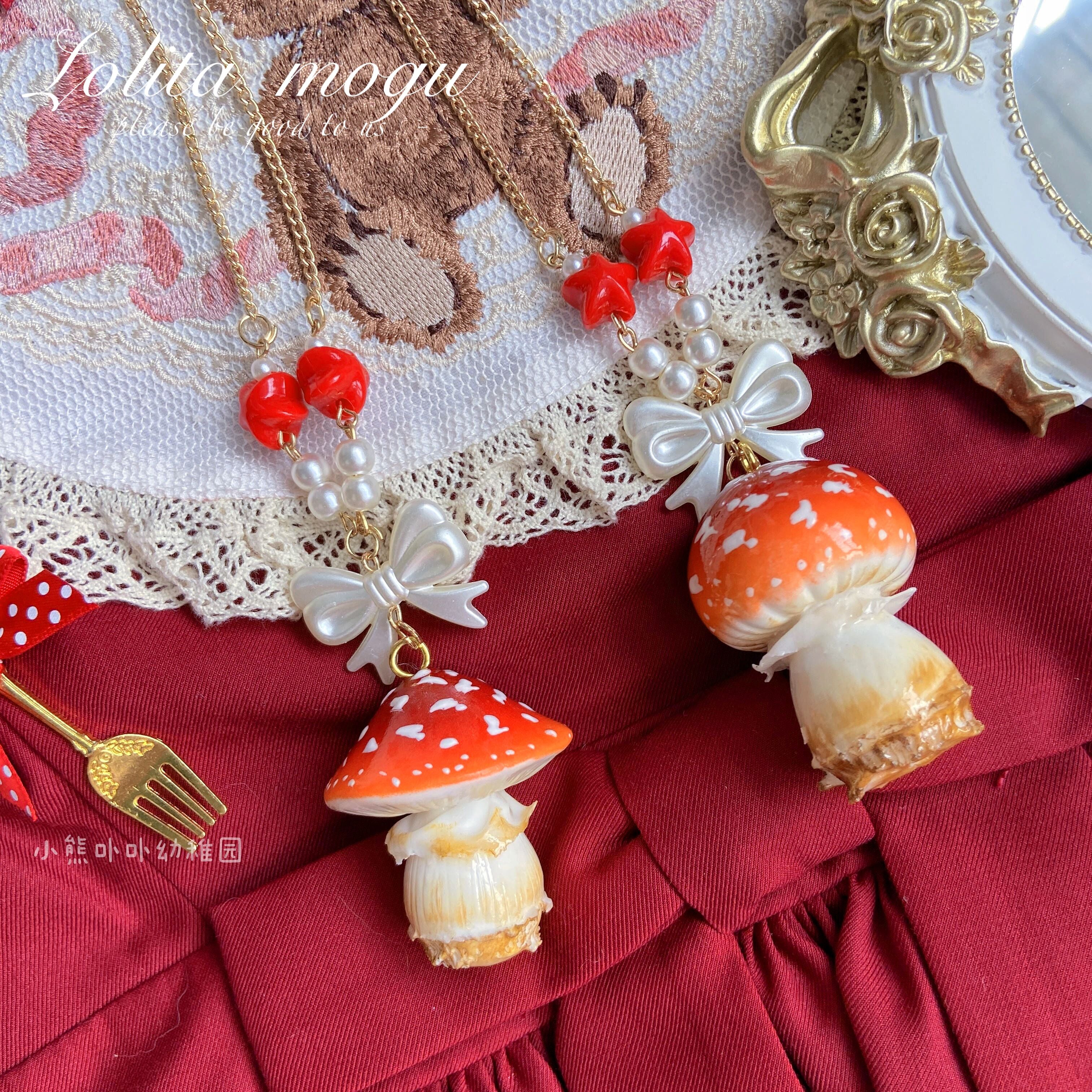 Bear Doll - Handcraft Kawaii Lolita Mushroom Necklace - Image 13
