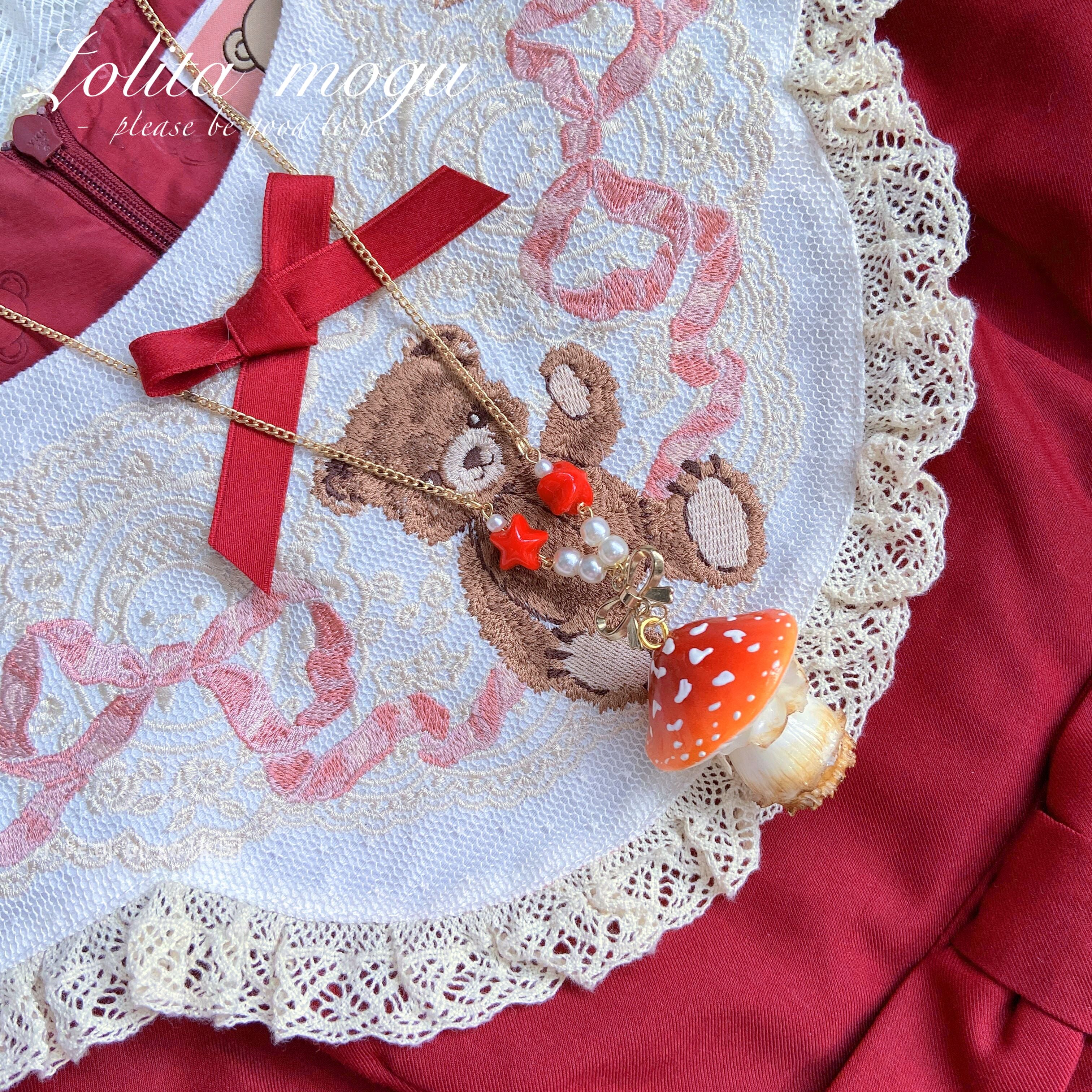 Bear Doll - Handcraft Kawaii Lolita Mushroom Necklace - Image 16