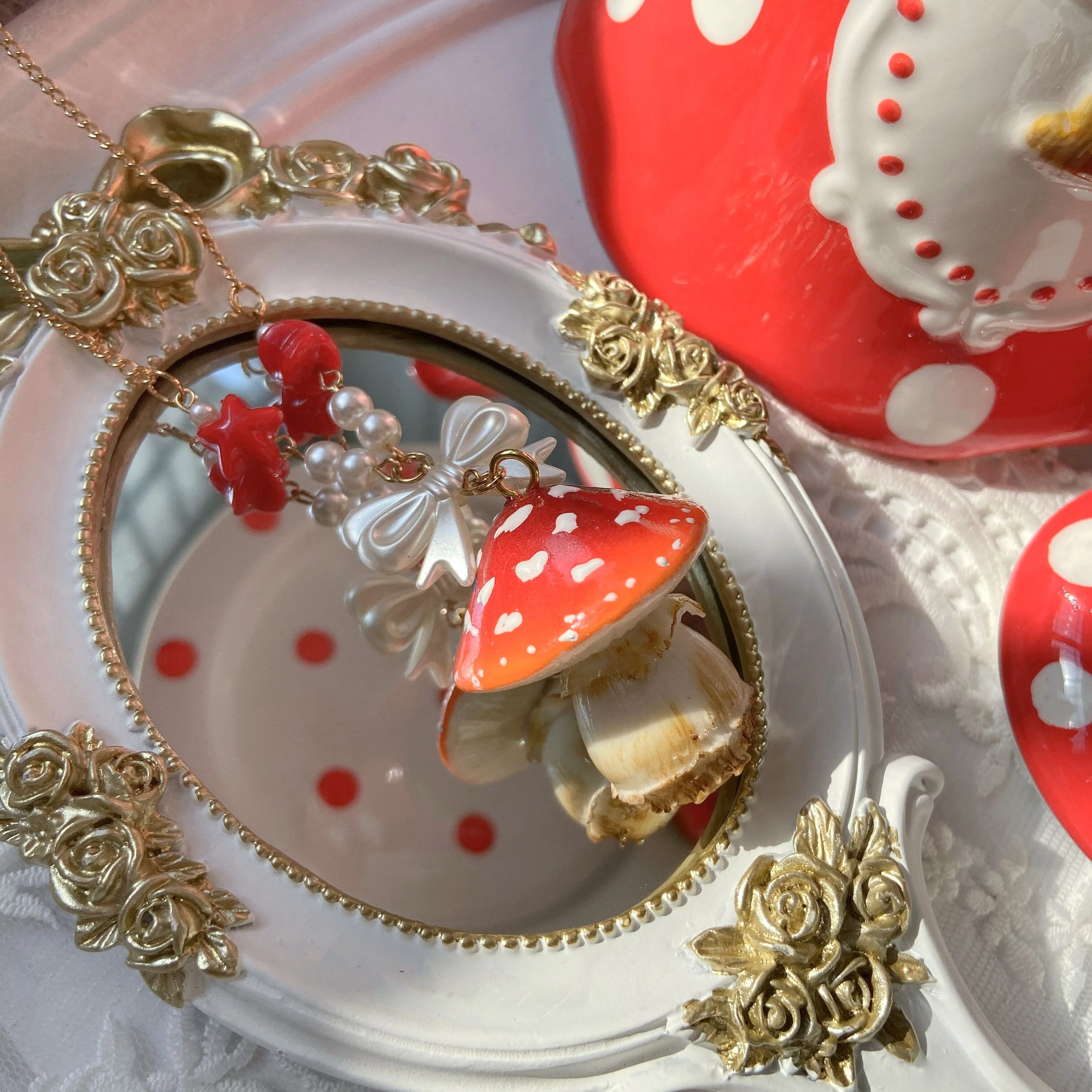 Bear Doll - Handcraft Kawaii Lolita Mushroom Necklace - Image 20