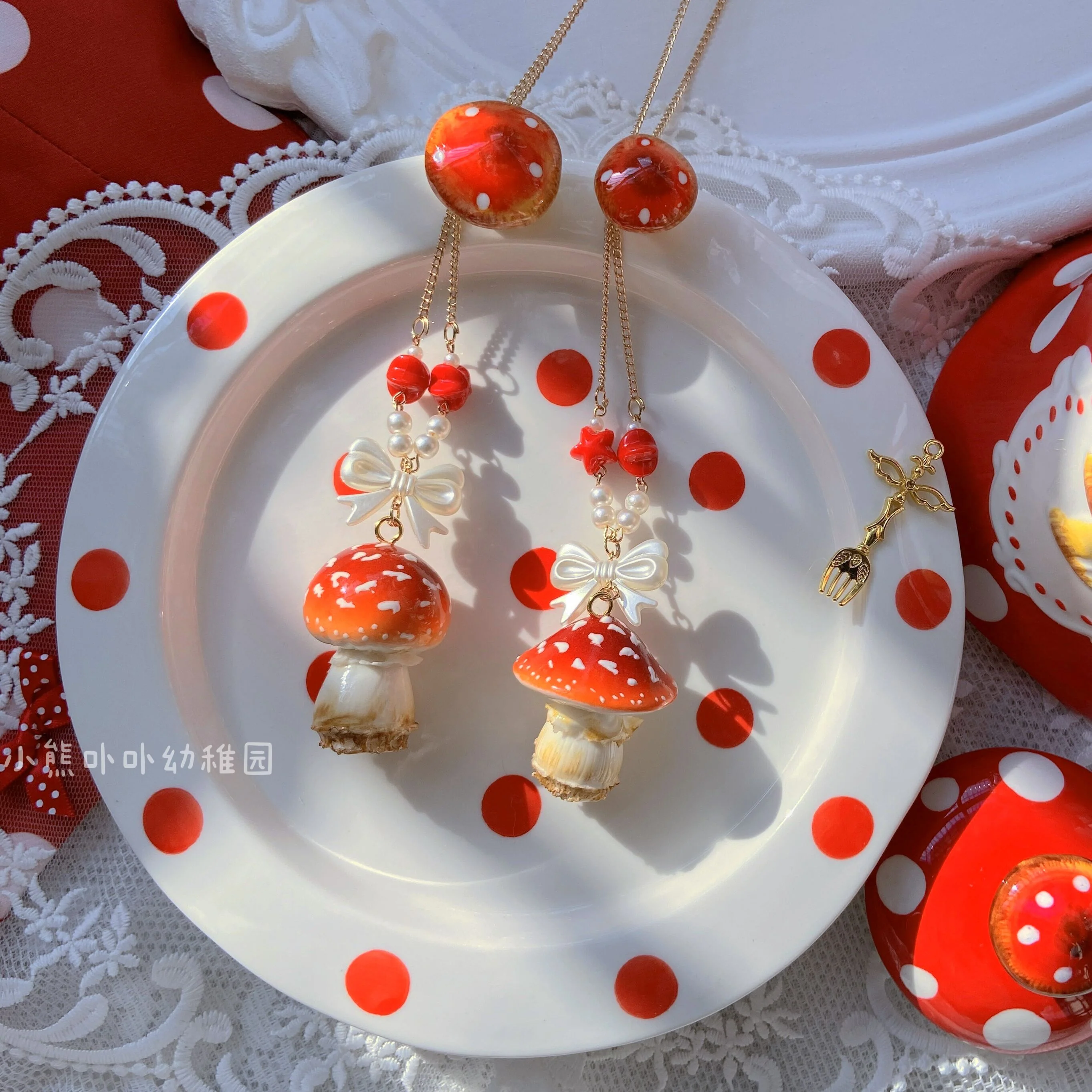 Bear Doll - Handcraft Kawaii Lolita Mushroom Necklace - Image 30