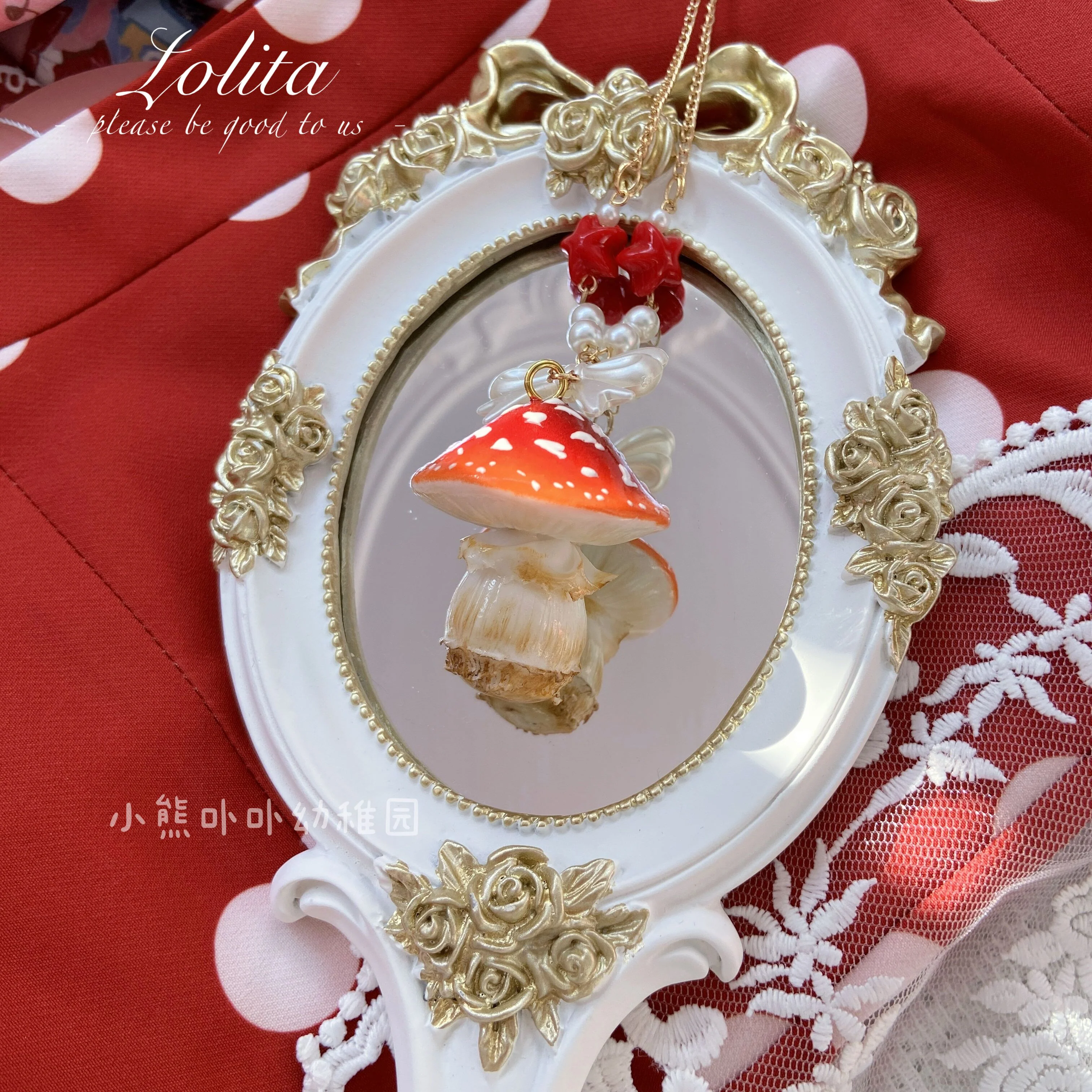 Bear Doll - Handcraft Kawaii Lolita Mushroom Necklace - Image 5