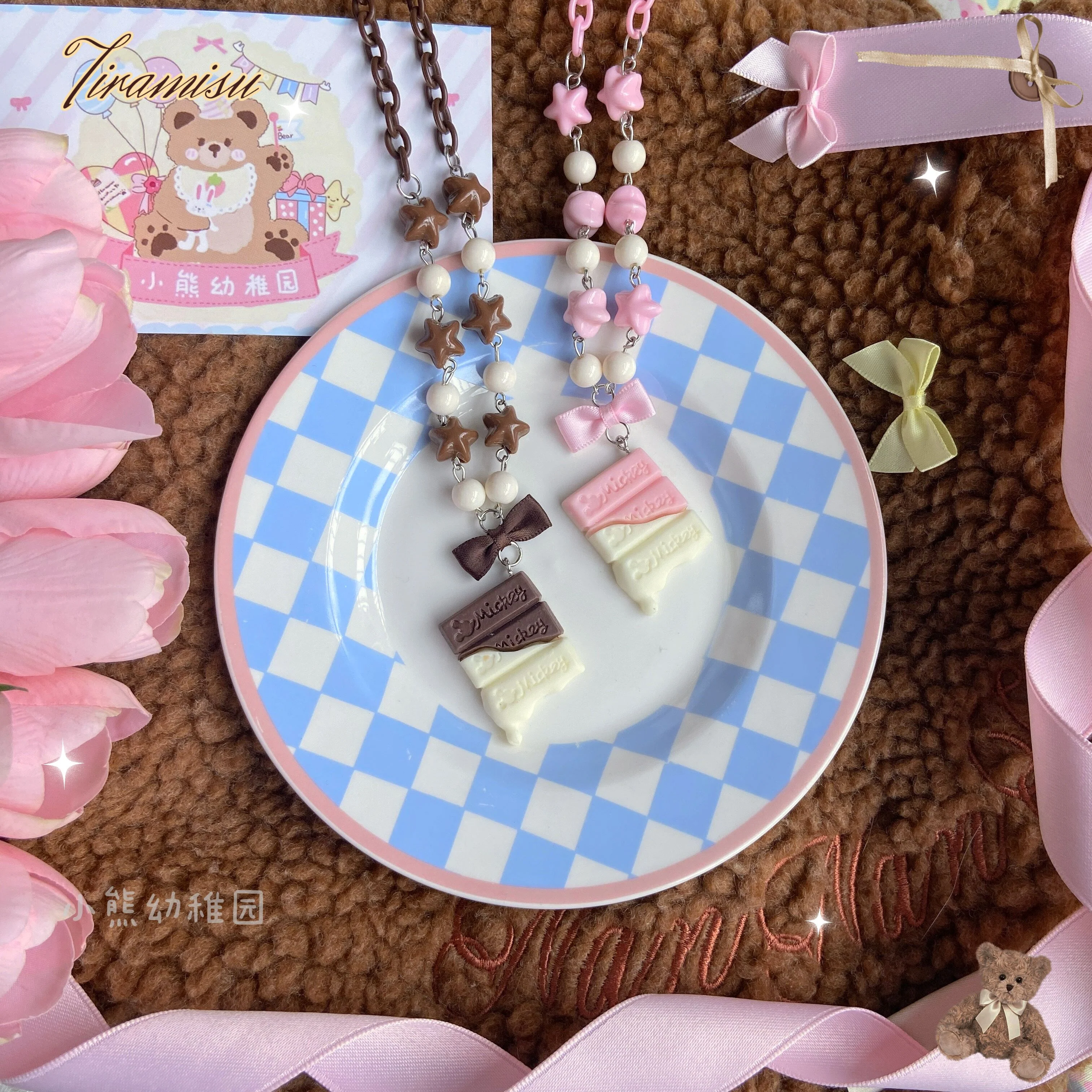 Bear Doll - Sweet Cookie Charm Set - Kawaii Lolita Necklace and Hairclip - Image 16