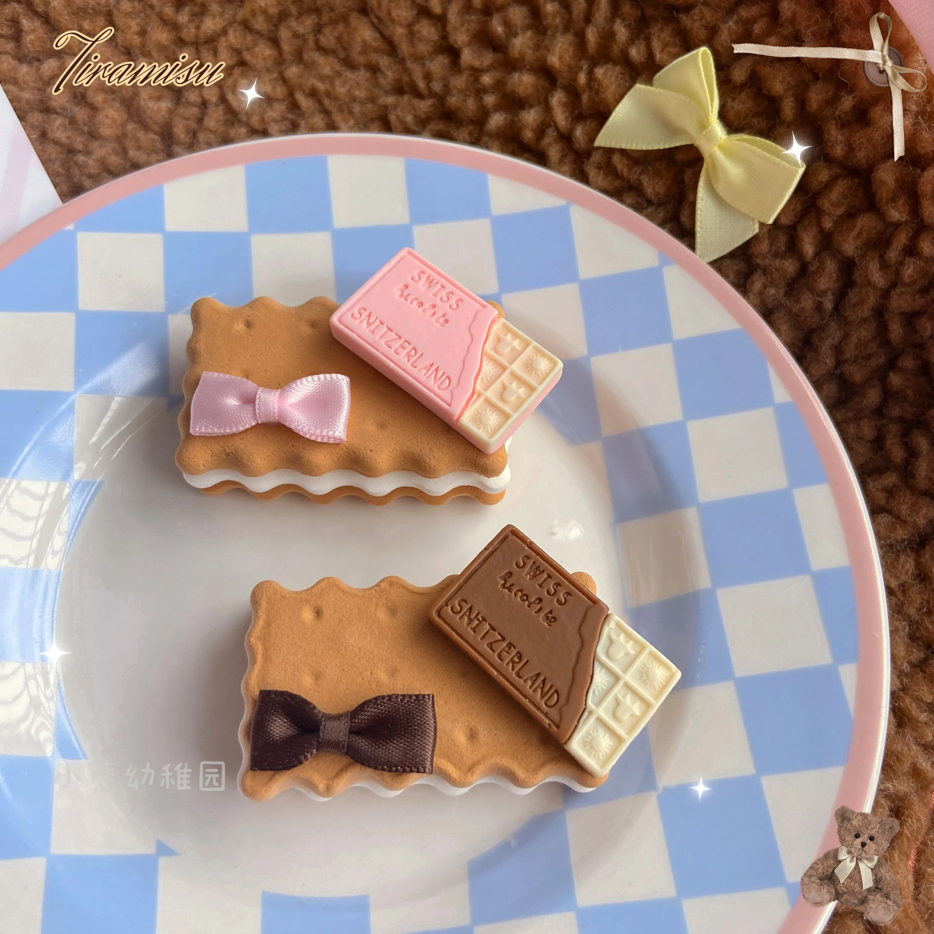 Bear Doll - Sweet Cookie Charm Set - Kawaii Lolita Necklace and Hairclip - Image 4