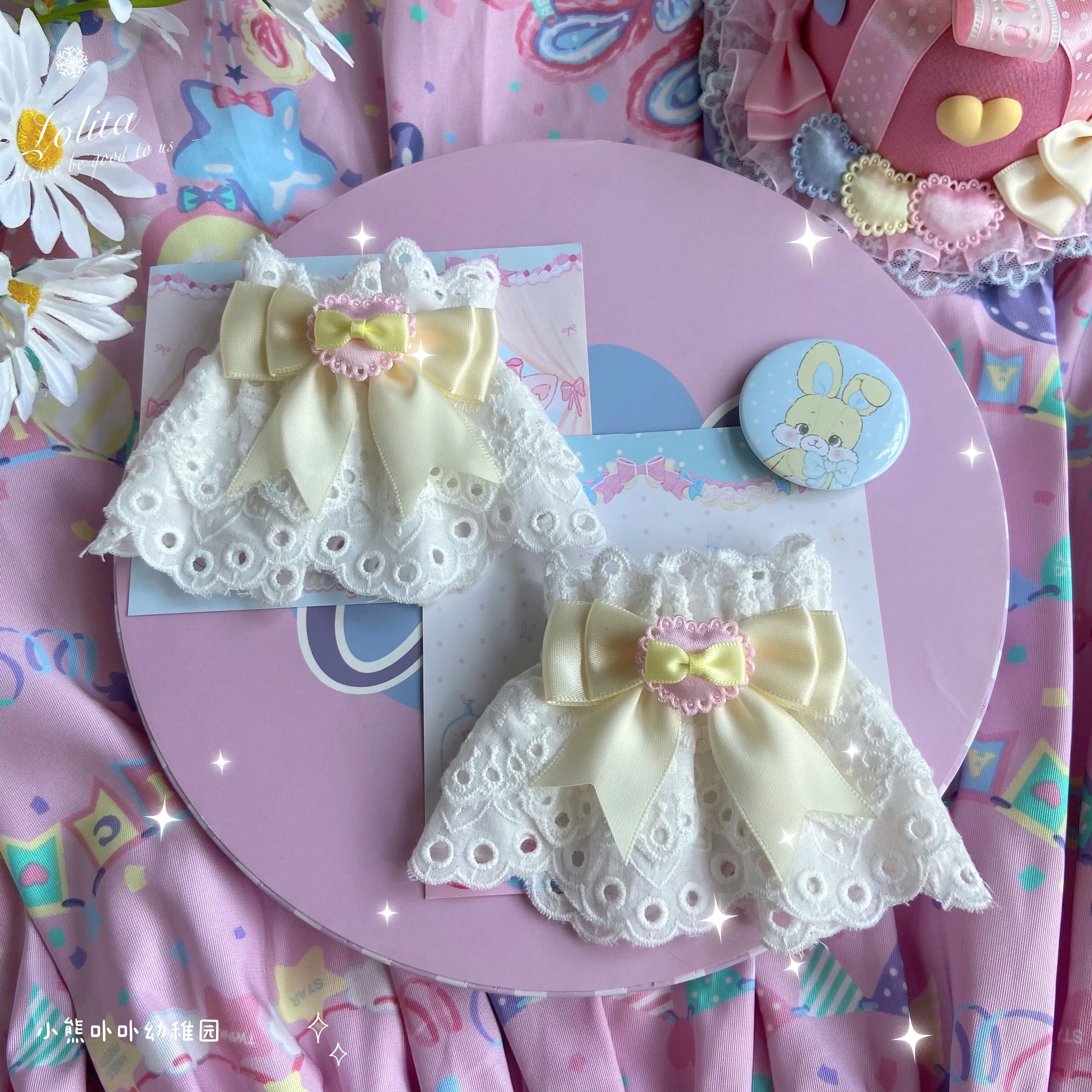 Bear Doll - Sweet Lolita Cuff with Heart and Bow - Image 10