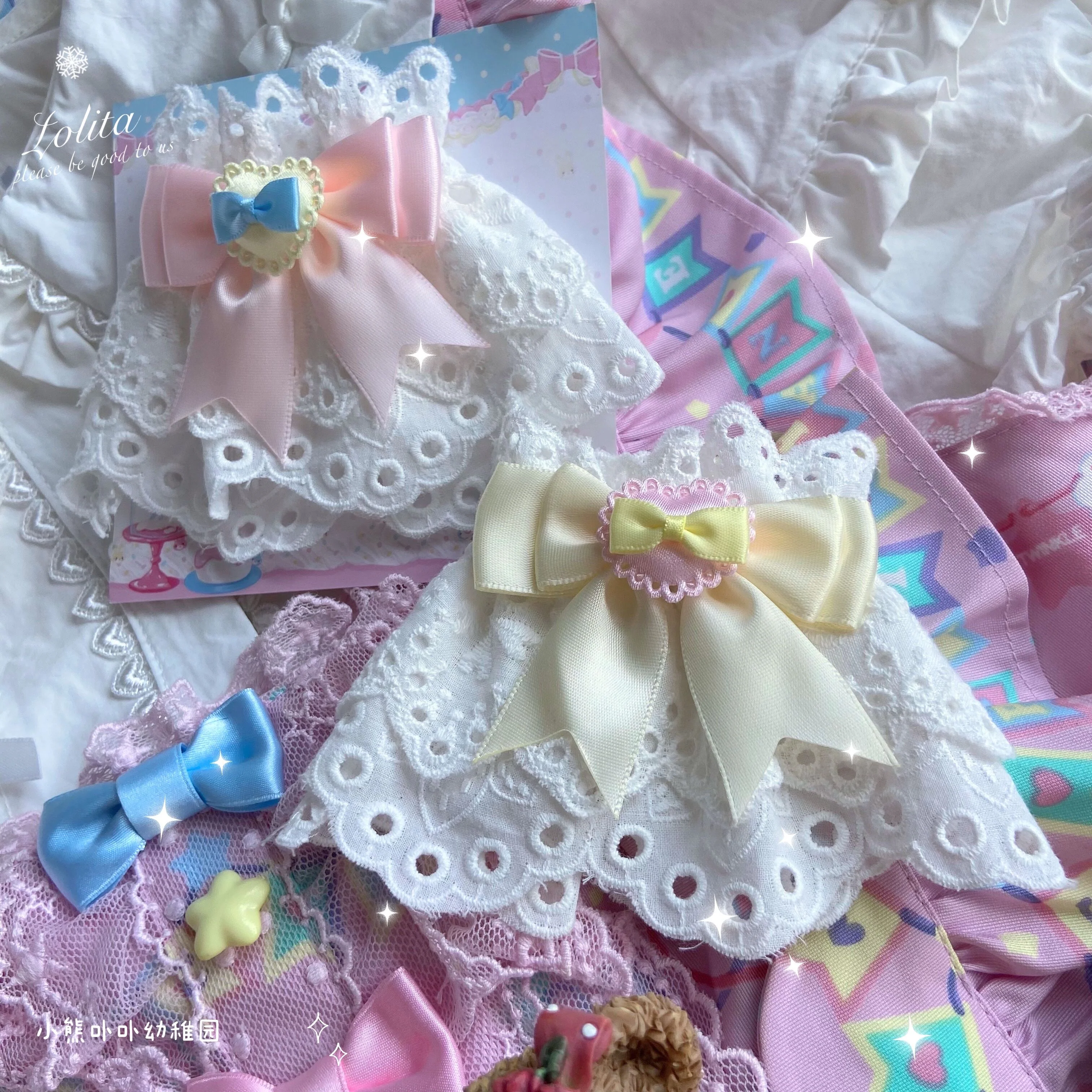 Bear Doll - Sweet Lolita Cuff with Heart and Bow - Image 11