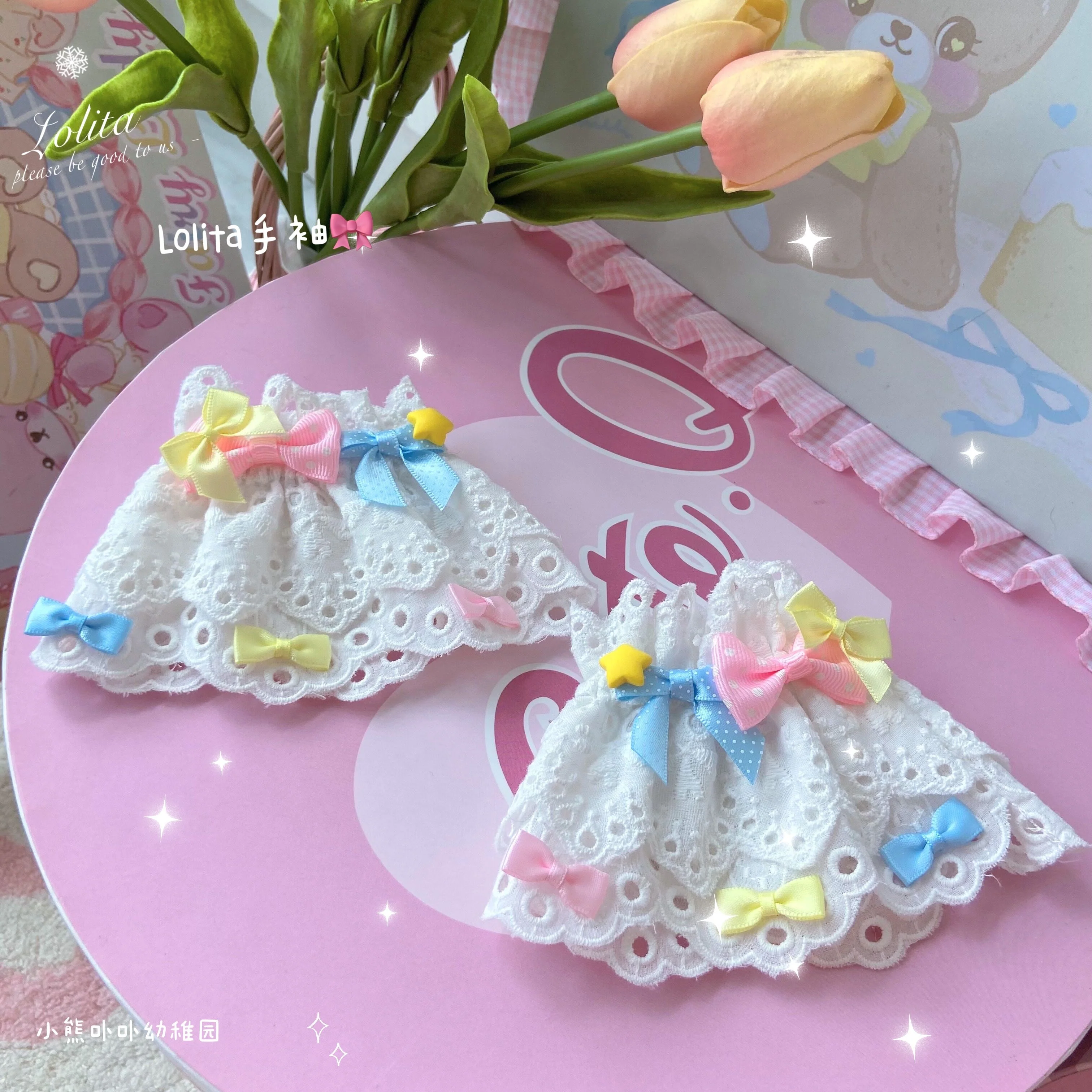 Bear Doll - Sweet Lolita Cuff with Heart and Bow - Image 12
