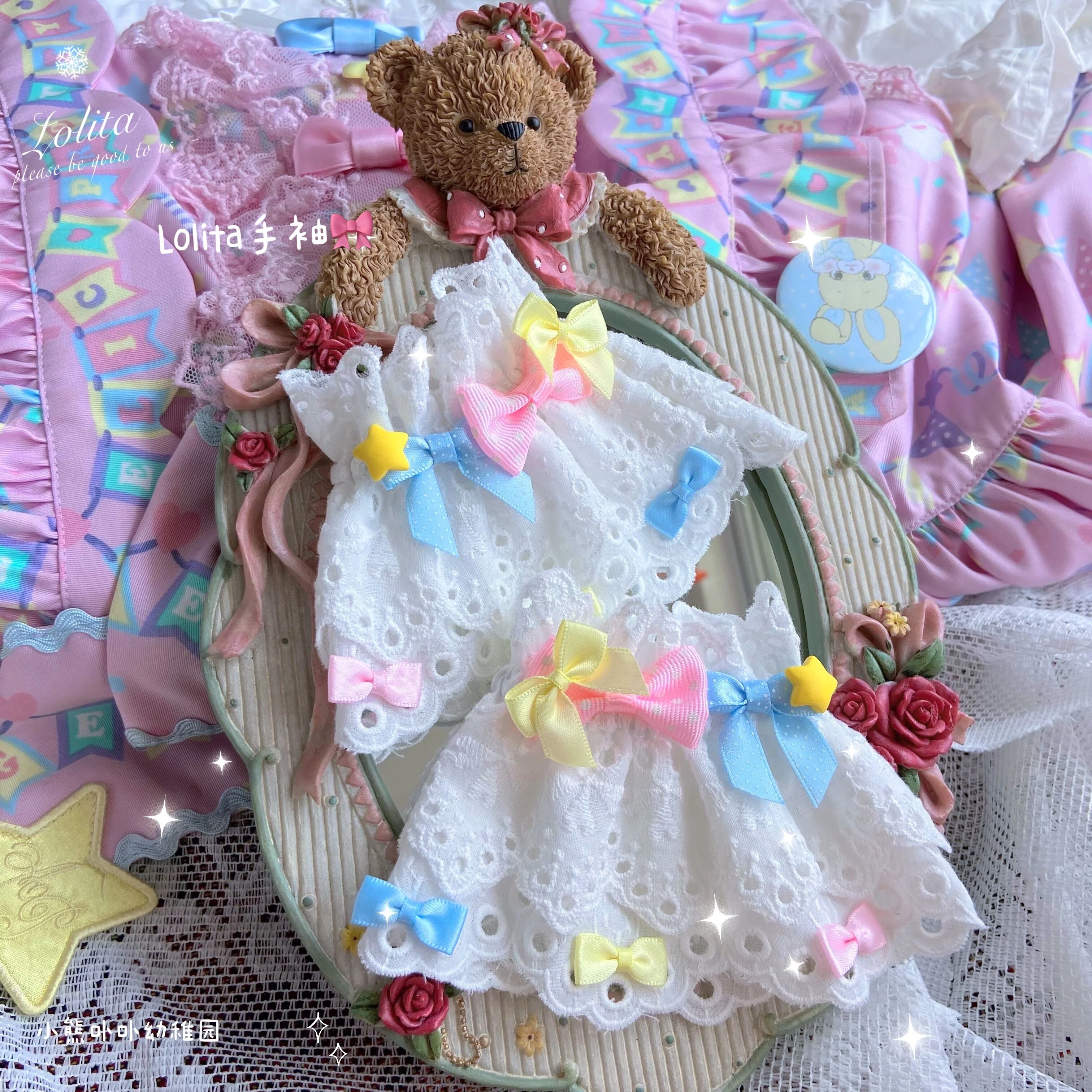 Bear Doll - Sweet Lolita Cuff with Heart and Bow - Image 14