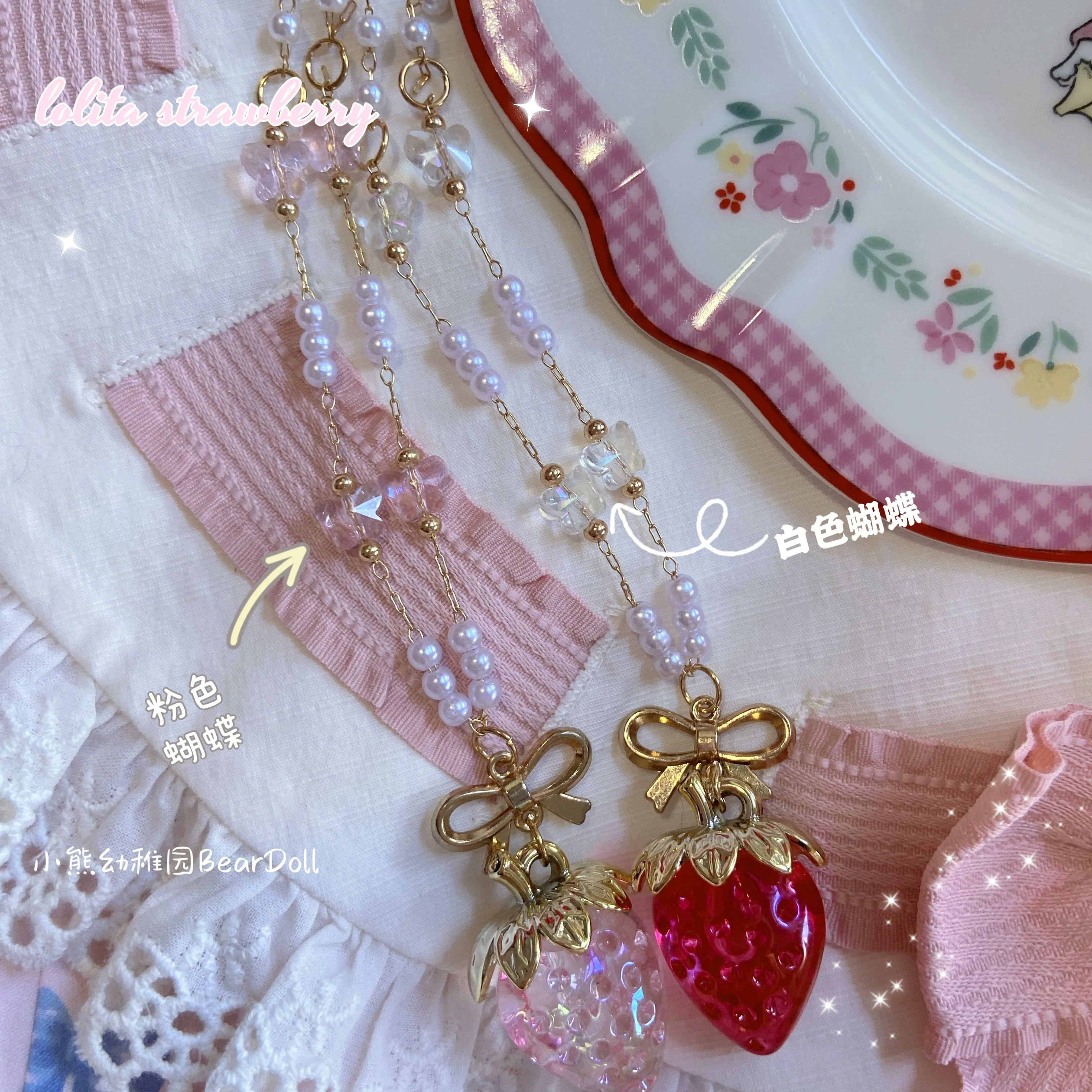 Bear Doll - Sweet Lolita Necklace Strawberry Charlotte Necklace - Image 9