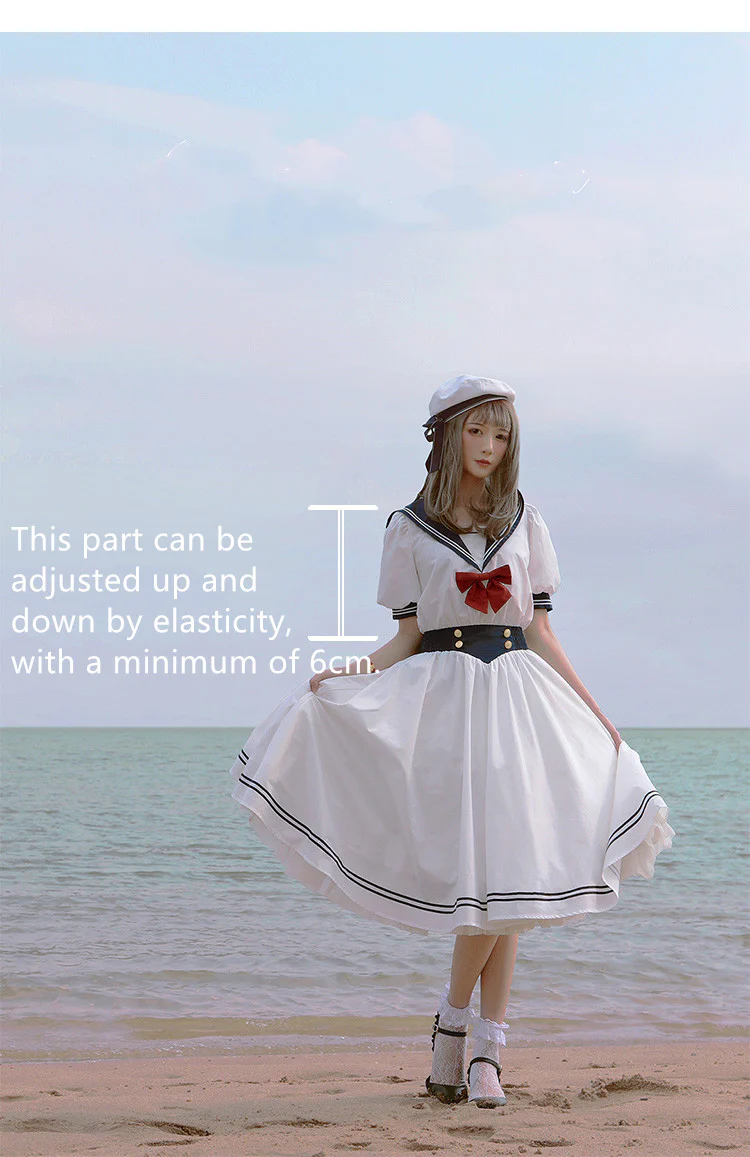 Sea and Wind - Retro Sailor Lolita OP Dress Version 1.0 - Image 13