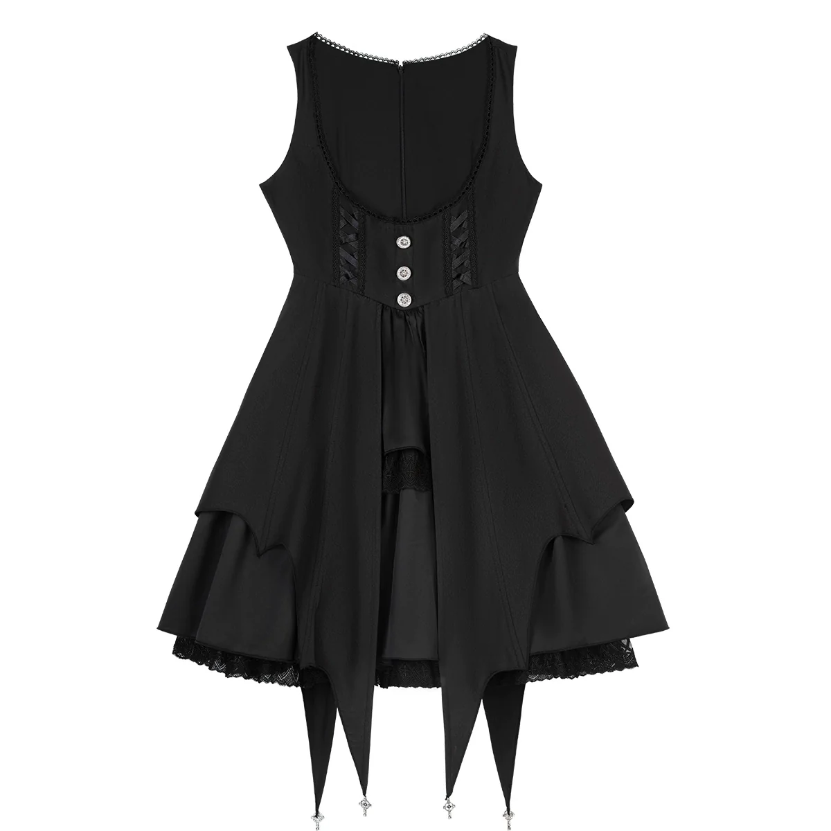 Dawn Witch - Black Gothic Lolita JSK Dress + White Blouse - Image 17