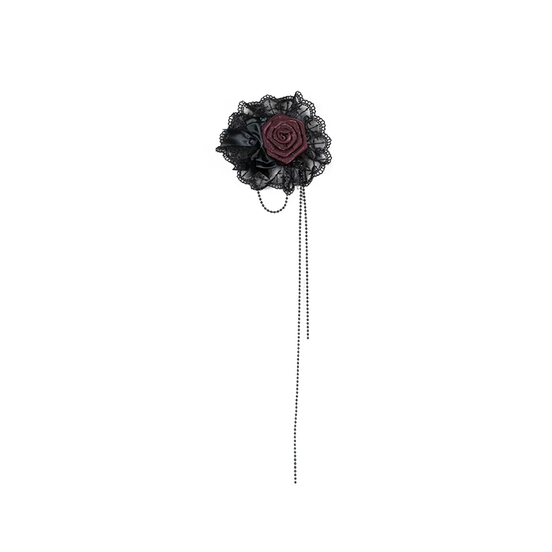 Under the Hanging Moon - Black Gothic Lolita SK Set, Modified Mamian Skirt - Image 33