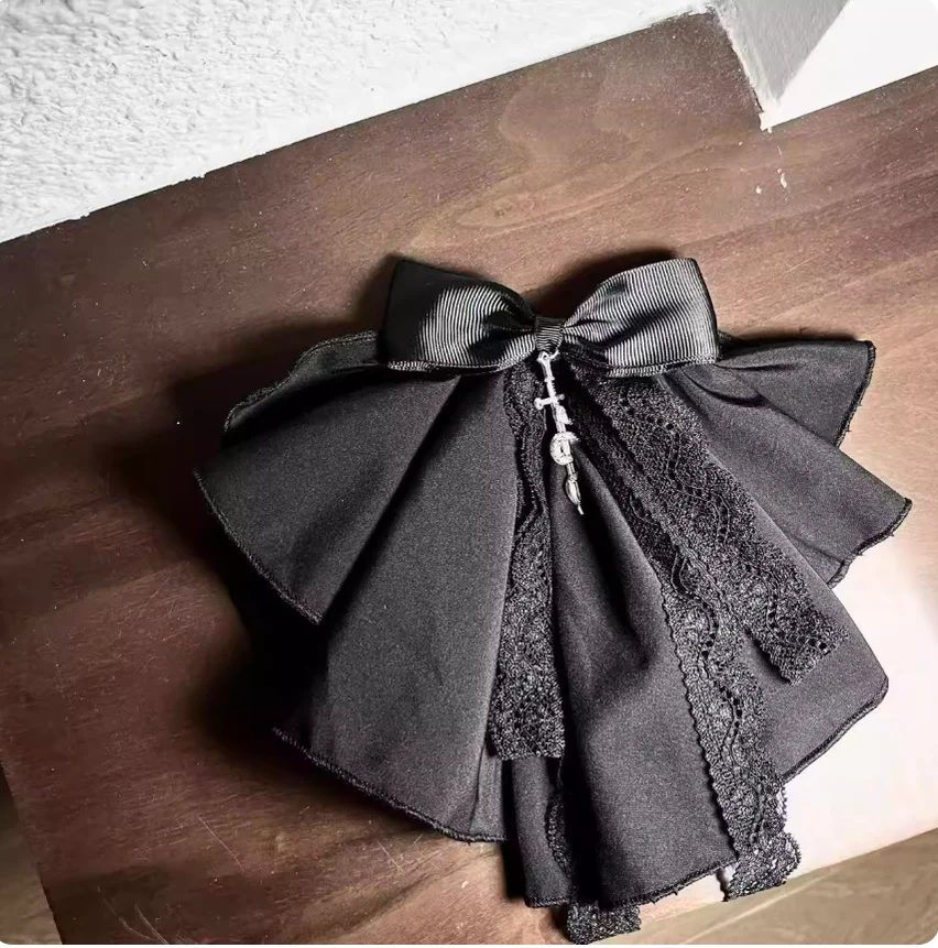Twilight Song - Trace Bone - Black Gothic Lolita SK & Waist Cincher - Image 20