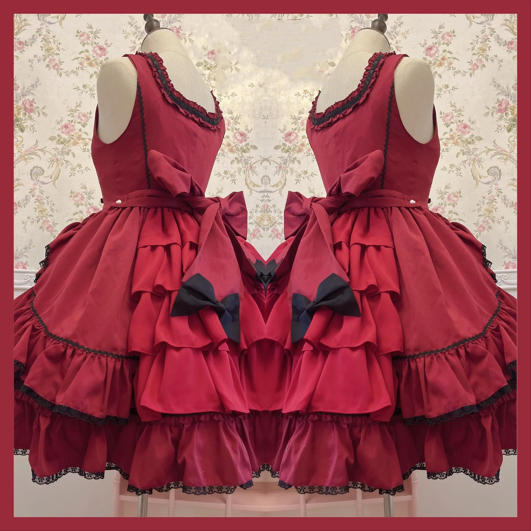 Catlow Rabbit - Black Lolita Doll OP/JSK with Adjustable Elasticity - Image 16