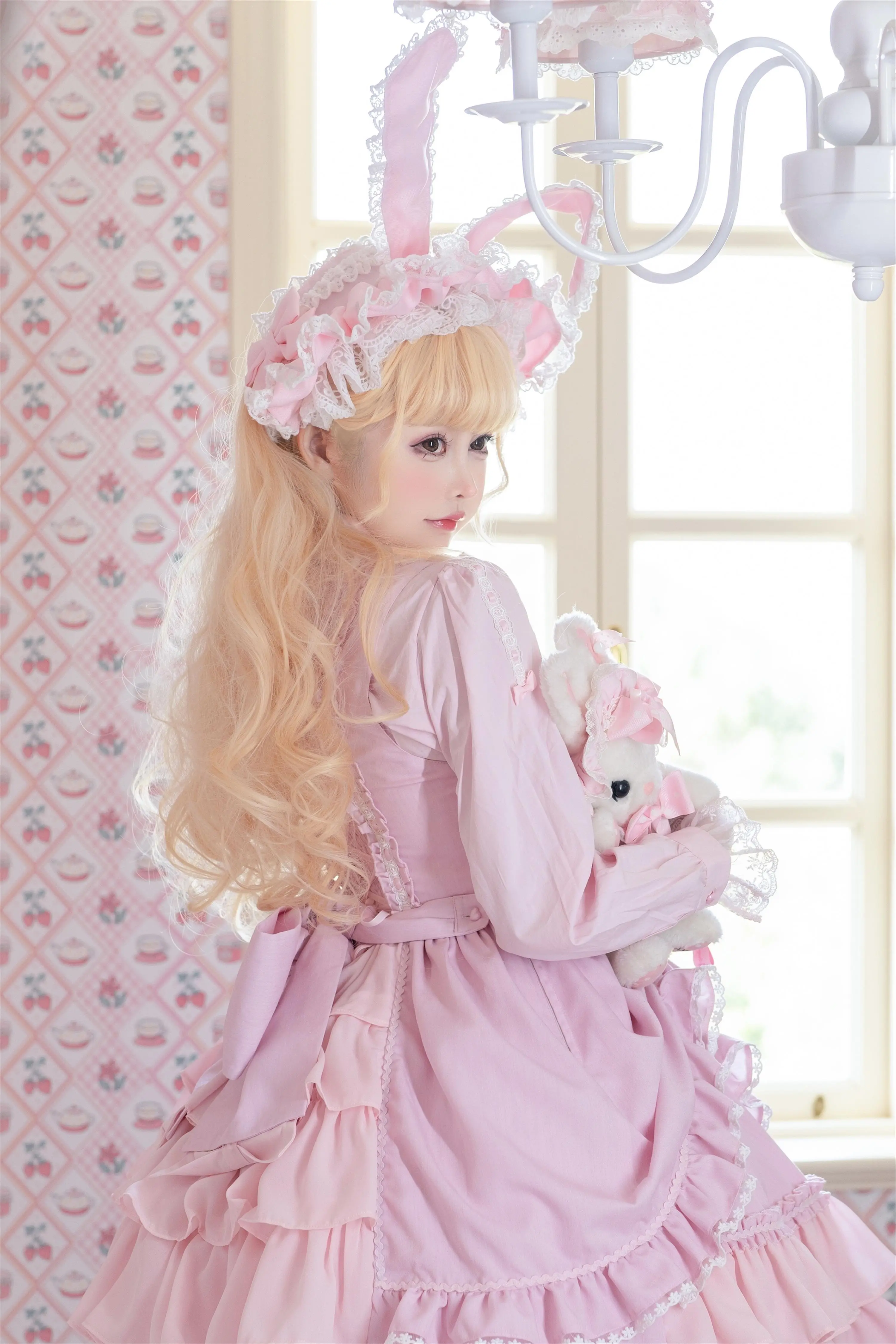 Catlow Rabbit - Black Lolita Doll OP/JSK with Adjustable Elasticity - Image 3