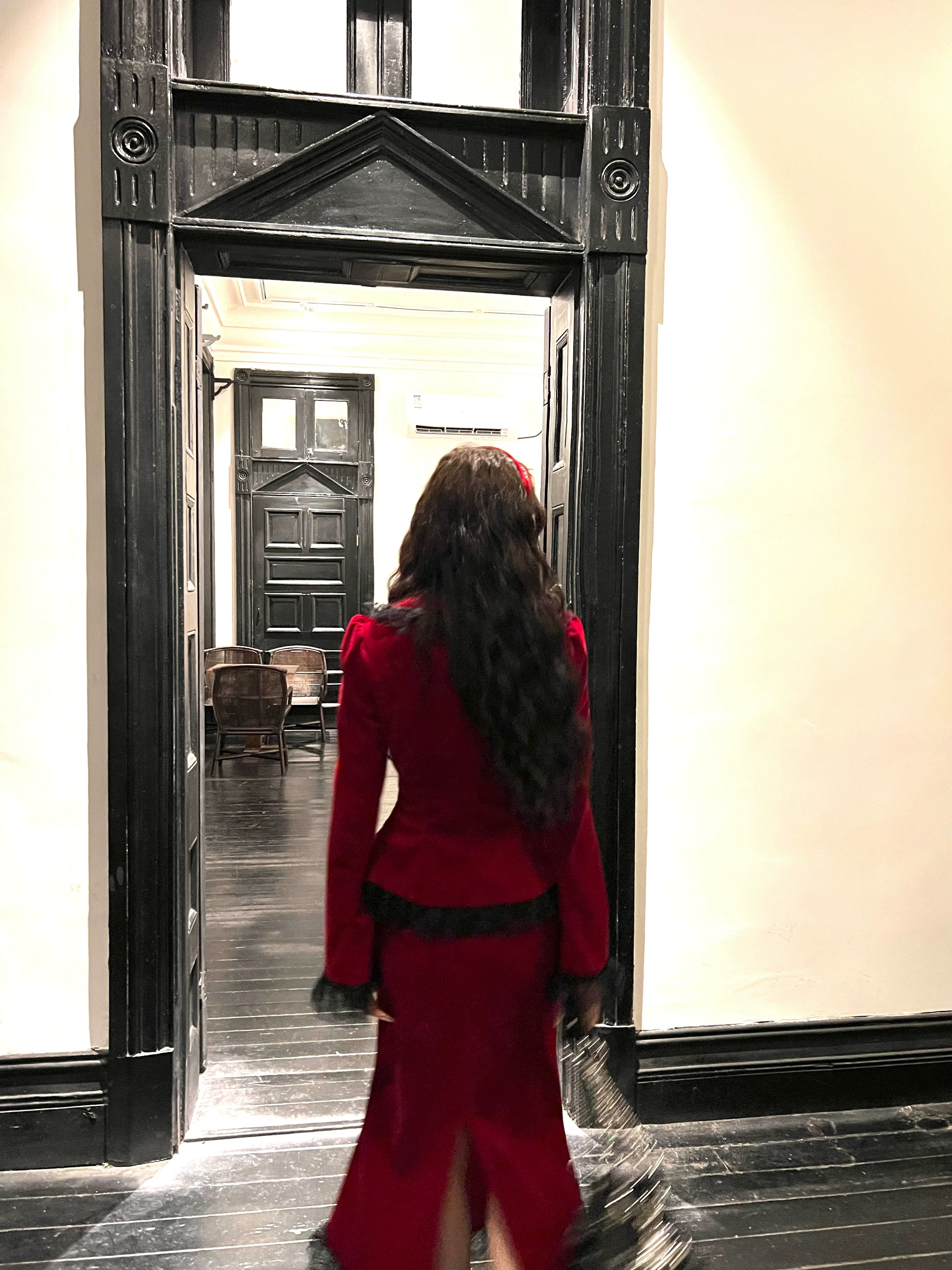 BLACKLIST - Poisonous Apple - Christmas Lolita Dress Bungundy Fishtail Skirt Set - Image 7