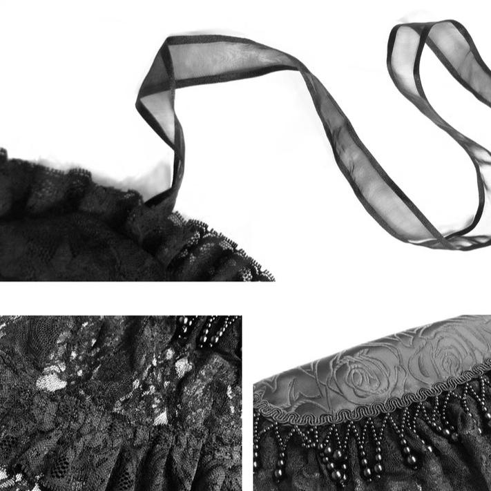 Blood Supply - Misty - Gothic Lolita Halloween Black Lace Veil - Image 11