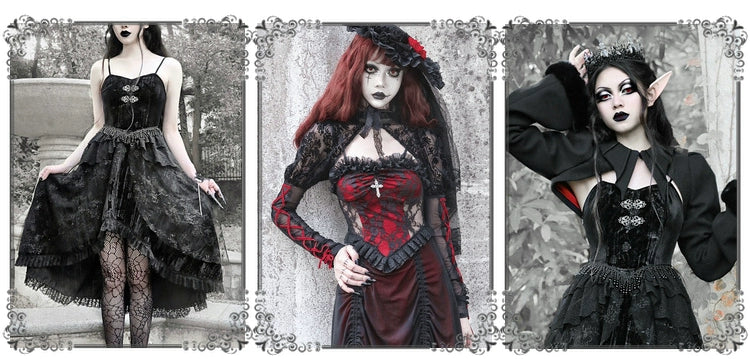 Blood Supply - Misty - Gothic Lolita Halloween Black Lace Veil - Image 14