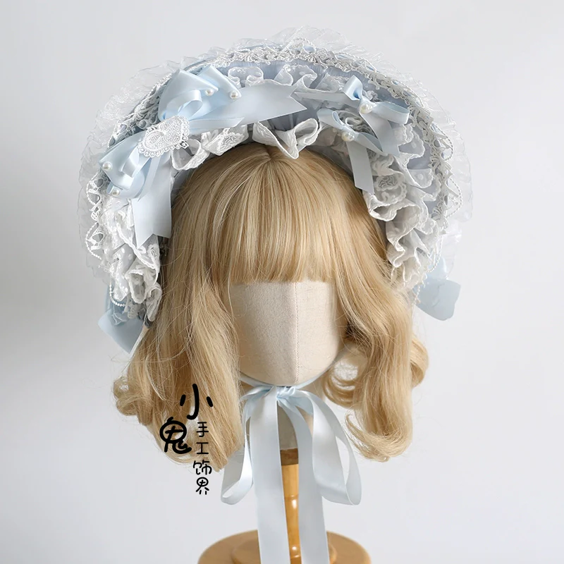 Xiaogui - Blue Sweet Lolita Lace Hair Accessory - Image 15