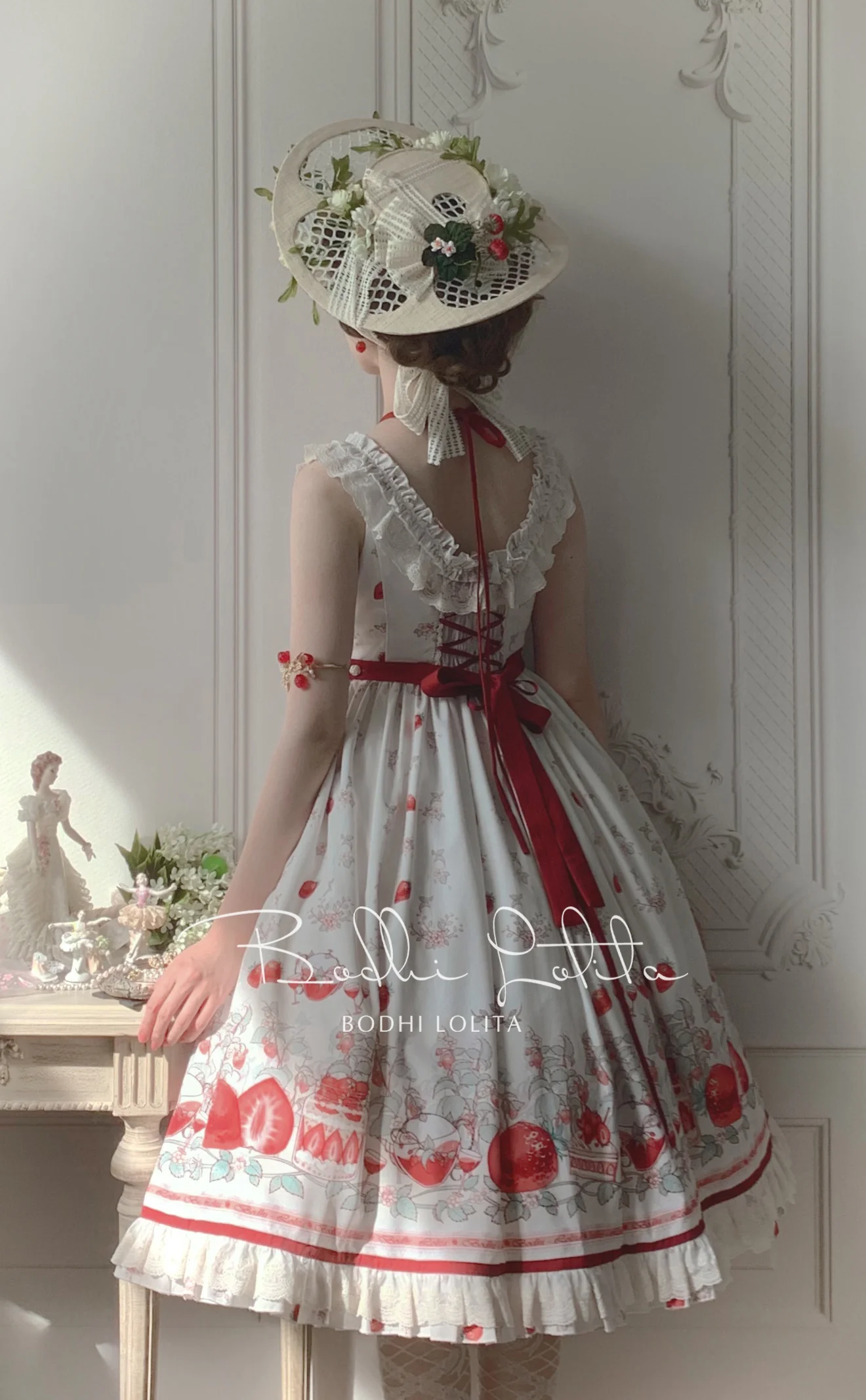 Strawberry Fruit Tea SP - Apricot Sweet Lolita Jumper Dress - Image 9