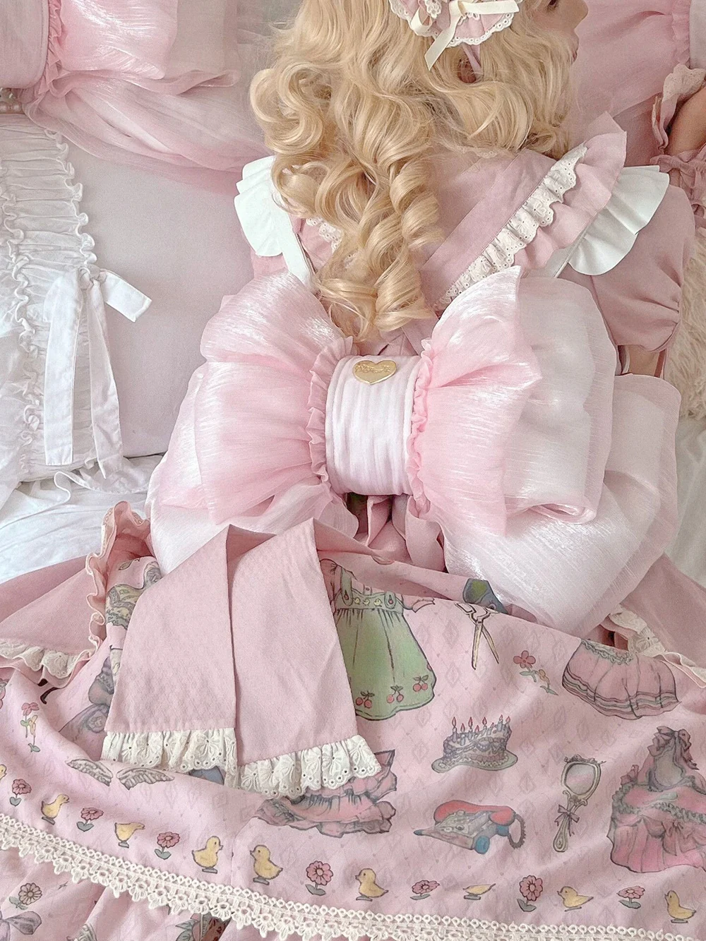 Satin Butterfly Bow Bag Versatile Elegance Lolita Bag - Image 6