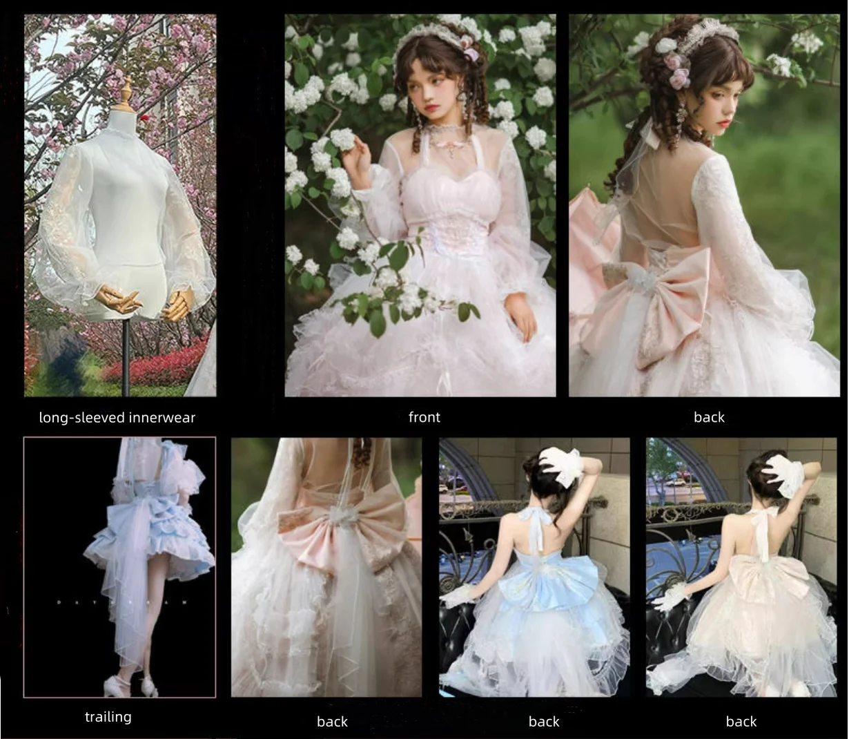 Daydream Whisper - Endless Summer - Bridal Wedding Lolita JSK Open-Back Dress - Image 25