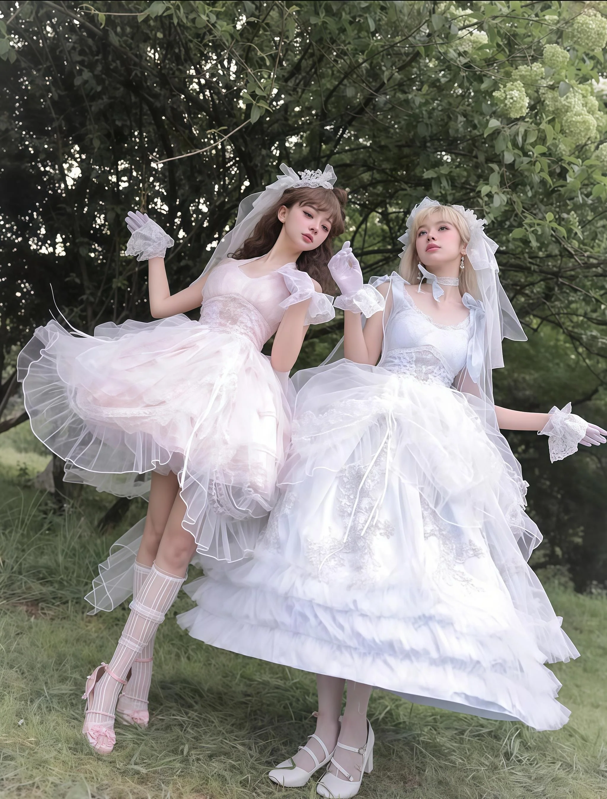 Daydream Whisper - Endless Summer - Bridal Wedding Lolita JSK Open-Back Dress - Image 29
