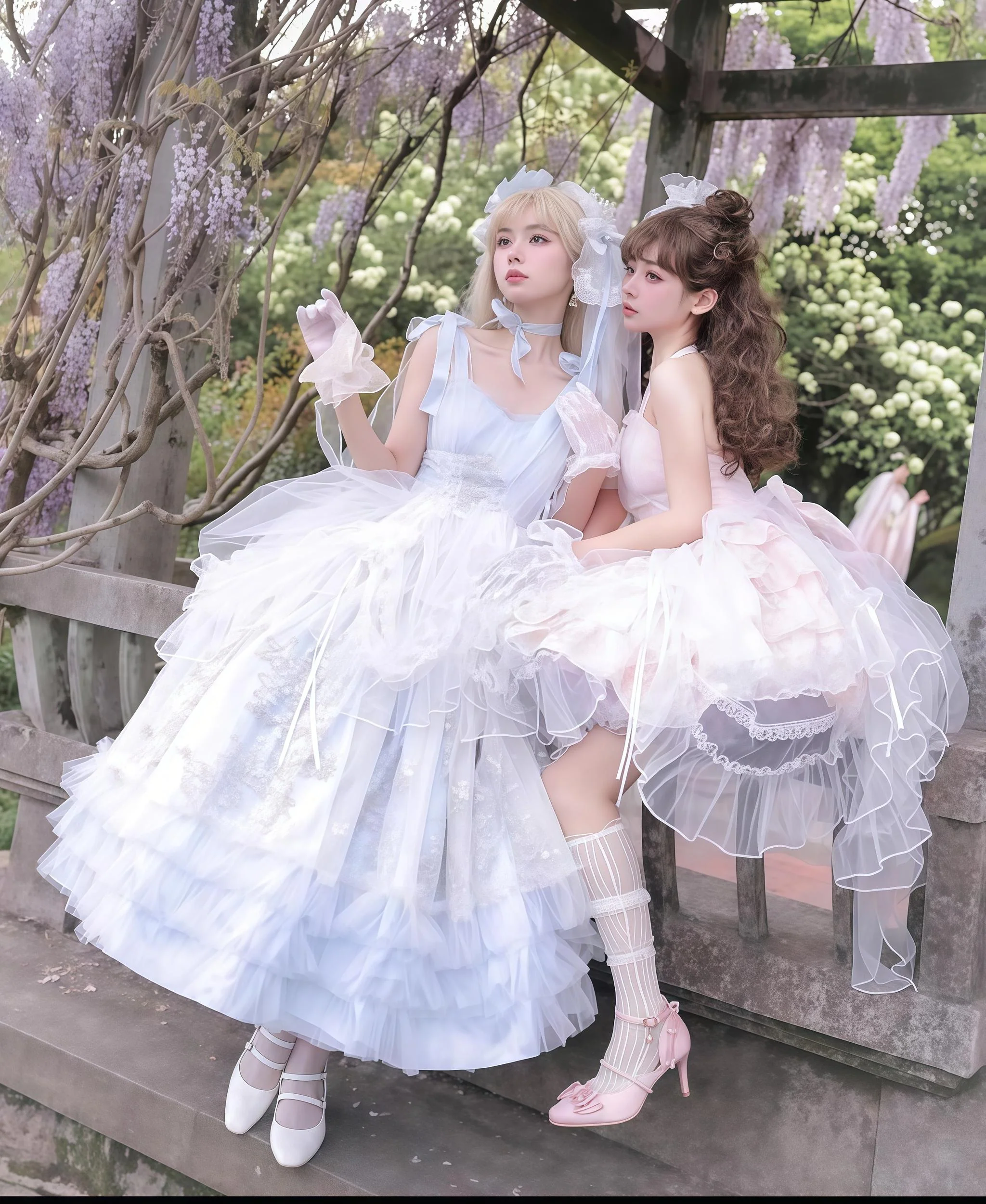 Daydream Whisper - Endless Summer - Bridal Wedding Lolita JSK Open-Back Dress - Image 3