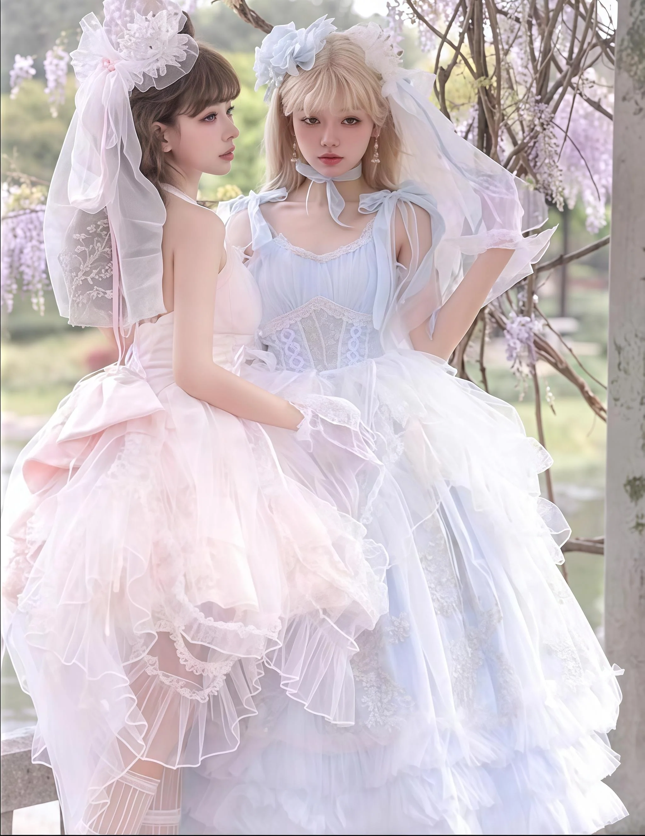 Daydream Whisper - Endless Summer - Bridal Wedding Lolita JSK Open-Back Dress - Image 30