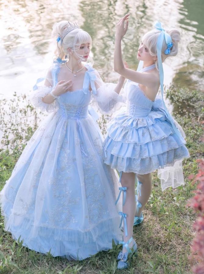 Daydream Whisper - Endless Summer - Bridal Wedding Lolita JSK Open-Back Dress - Image 32