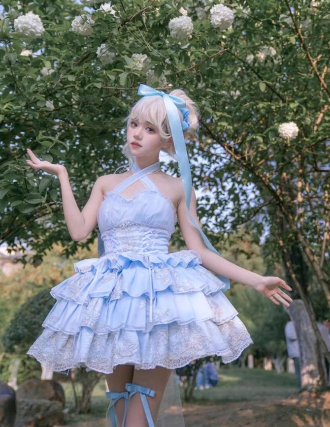 Daydream Whisper - Endless Summer - Bridal Wedding Lolita JSK Open-Back Dress - Image 34