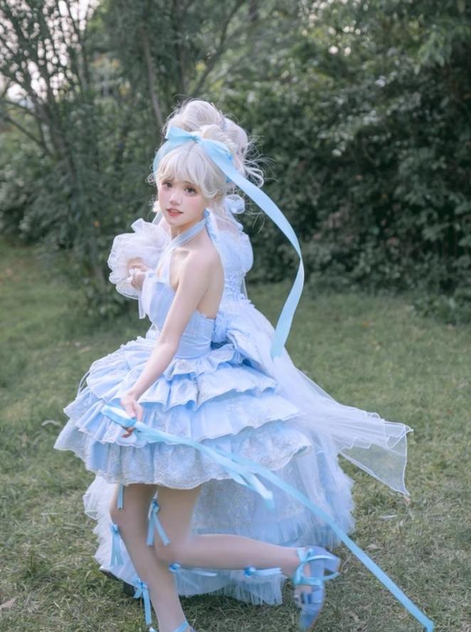 Daydream Whisper - Endless Summer - Bridal Wedding Lolita JSK Open-Back Dress - Image 35