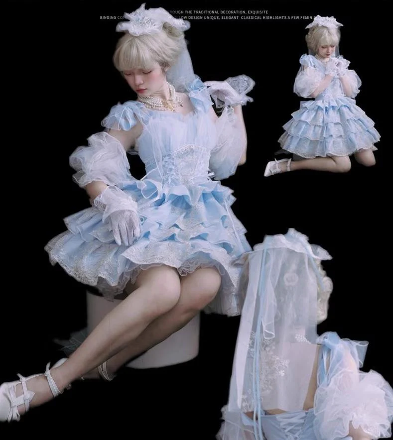 Daydream Whisper - Endless Summer - Bridal Wedding Lolita JSK Open-Back Dress - Image 36