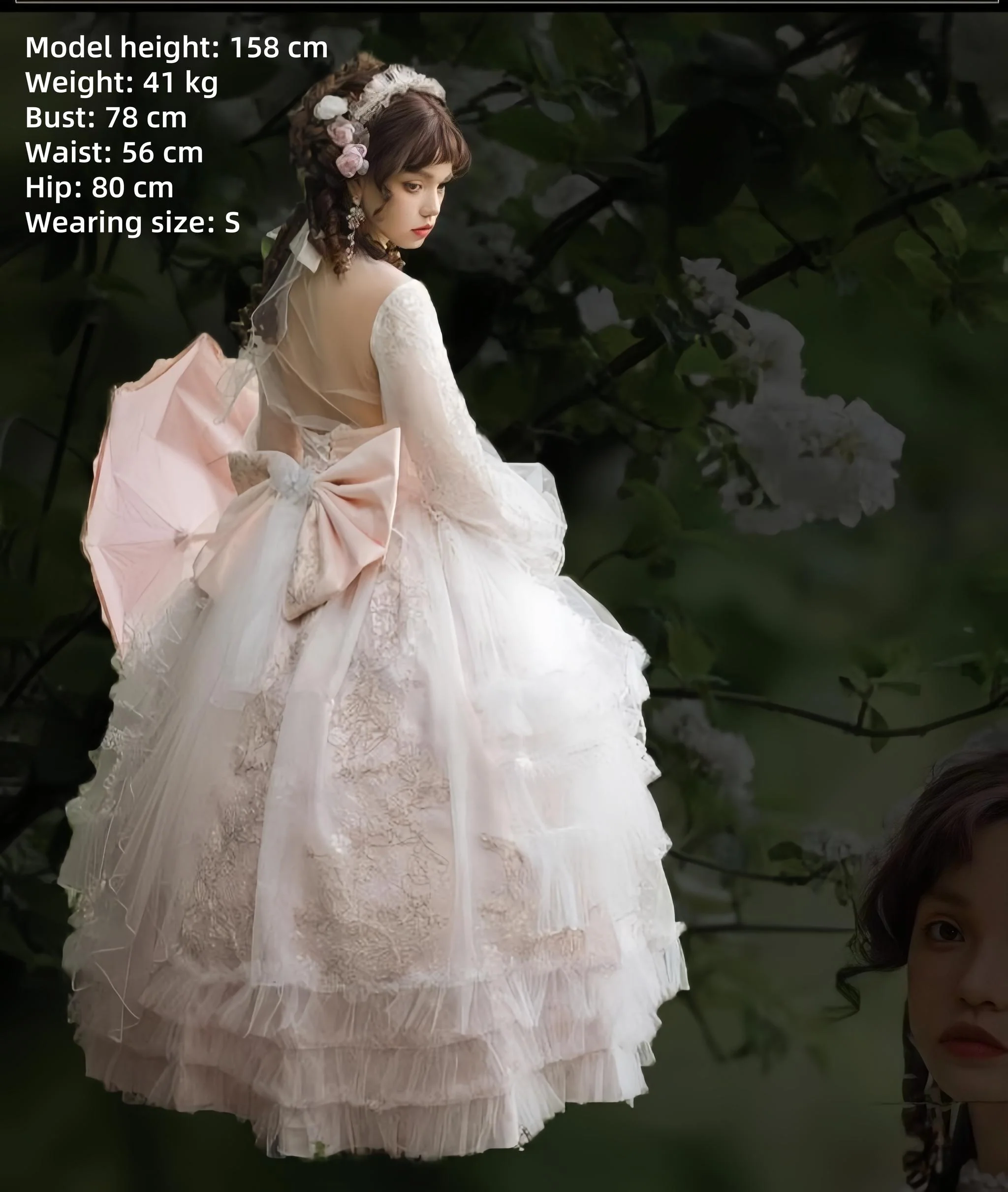 Daydream Whisper - Endless Summer - Bridal Wedding Lolita JSK Open-Back Dress - Image 38