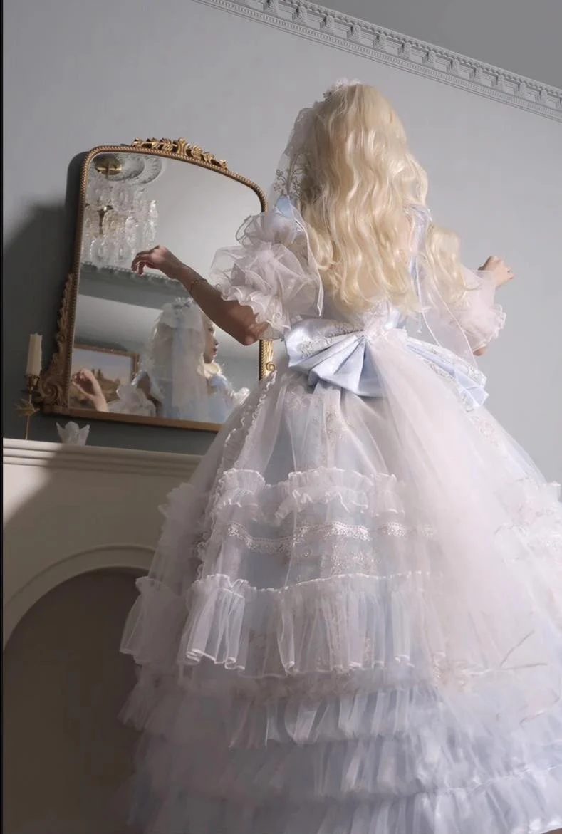 Daydream Whisper - Endless Summer - Bridal Wedding Lolita JSK Open-Back Dress - Image 44