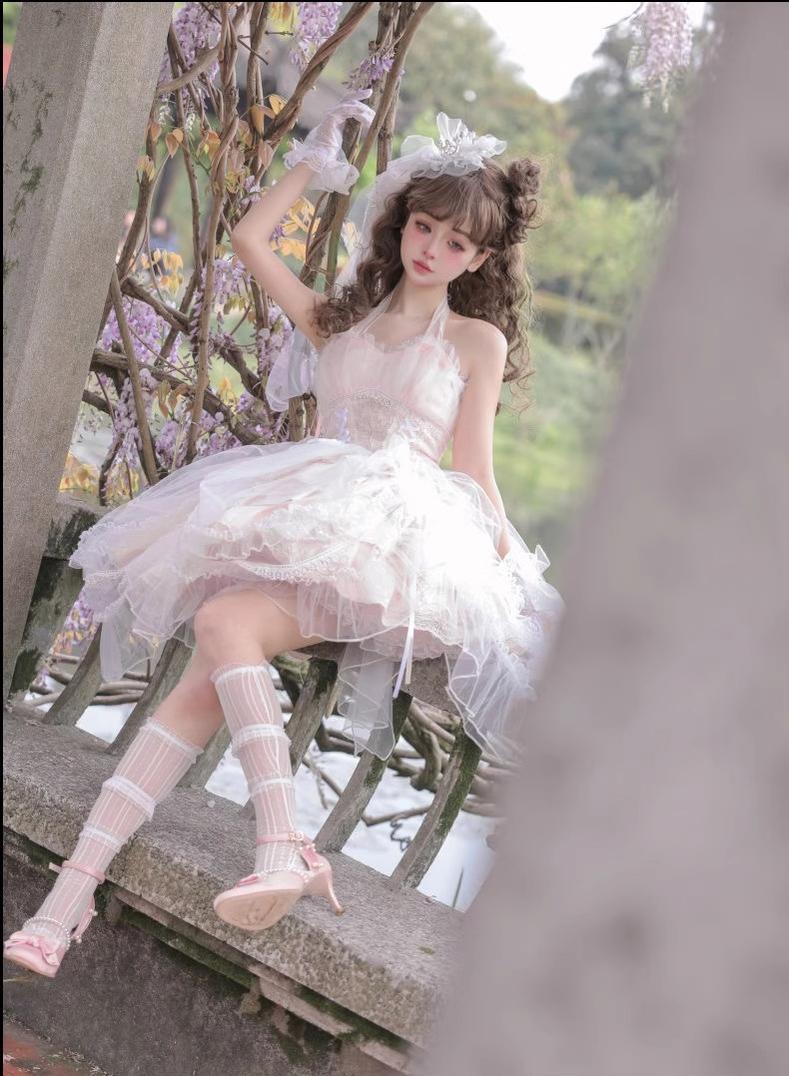 Daydream Whisper - Endless Summer - Bridal Wedding Lolita JSK Open-Back Dress - Image 6