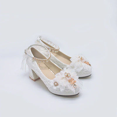 One Night - Bright PU Wedding Lolita Thick High Heels - Image 12