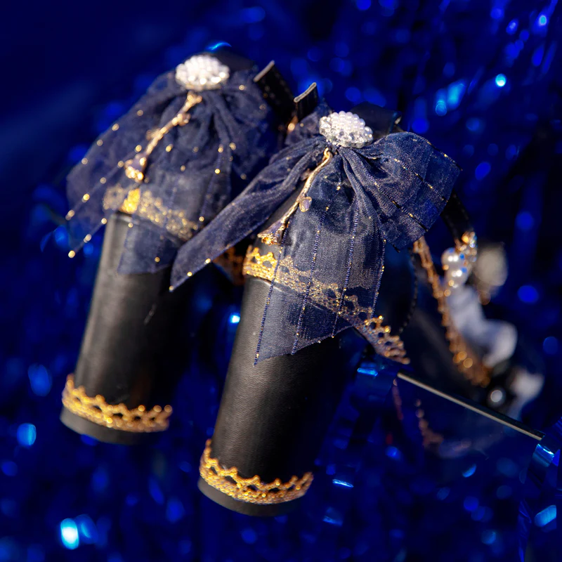 One Night - Bright PU Wedding Lolita Thick High Heels - Image 7