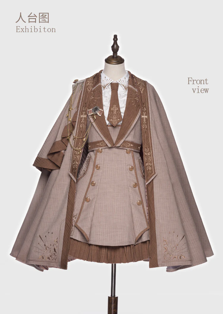 Youpairui - Sheffield - British-style Khaki Ouji Lolita Set - Image 19