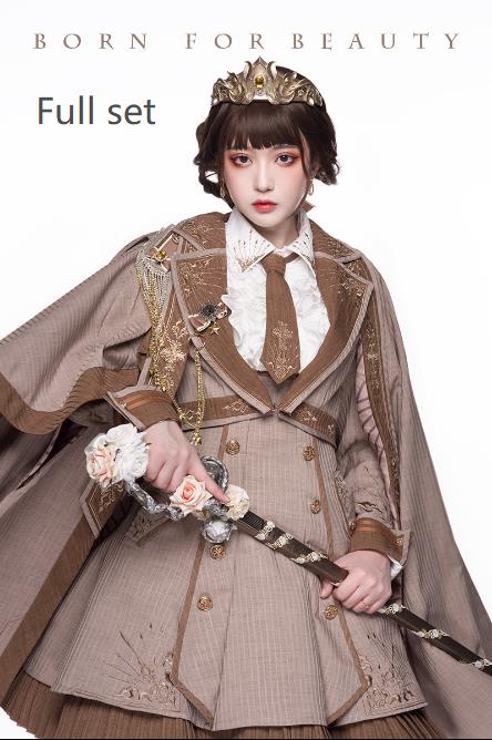 Youpairui - Sheffield - British-style Khaki Ouji Lolita Set - Image 23