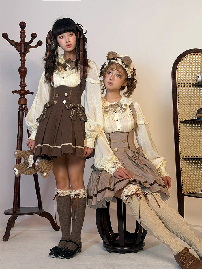 Sweetheart Canelé - Bust-supporting Classic Lolita JSK Dress, Low-waist - Image 11