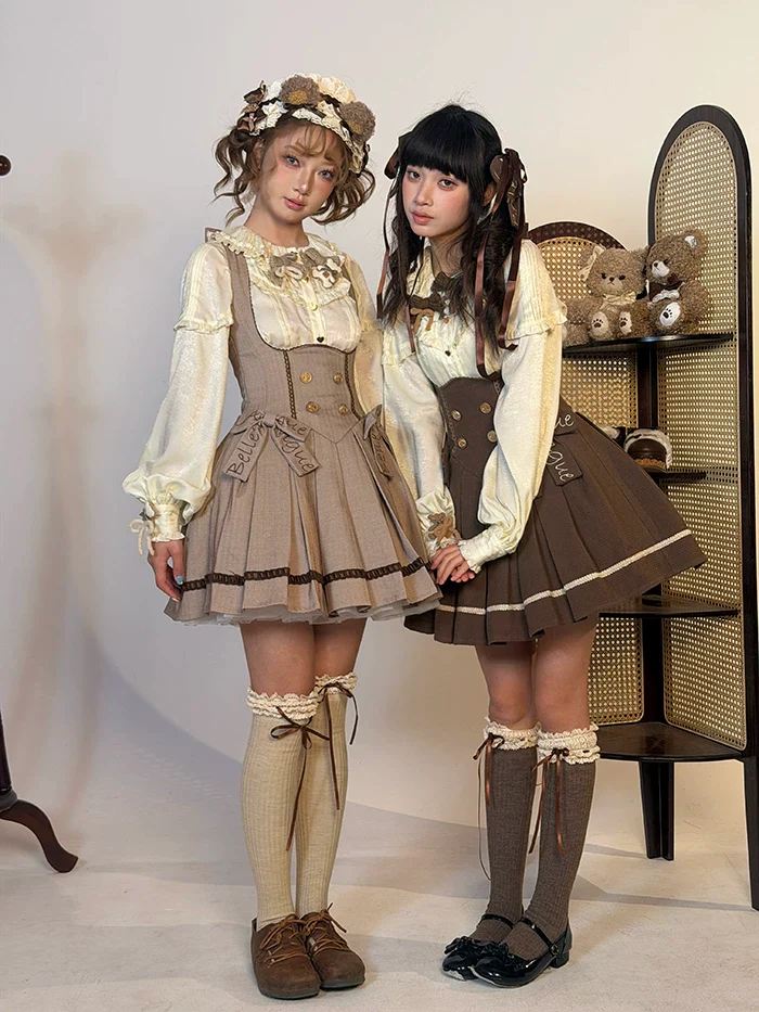 Sweetheart Canelé - Bust-supporting Classic Lolita JSK Dress, Low-waist - Image 12