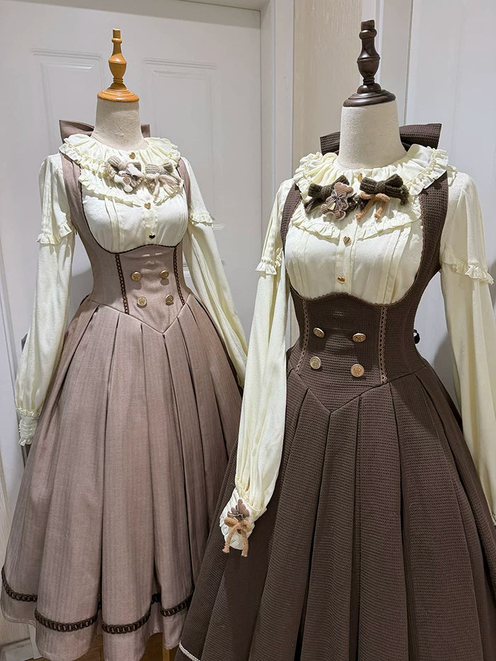 Sweetheart Canelé - Bust-supporting Classic Lolita JSK Dress, Low-waist - Image 16