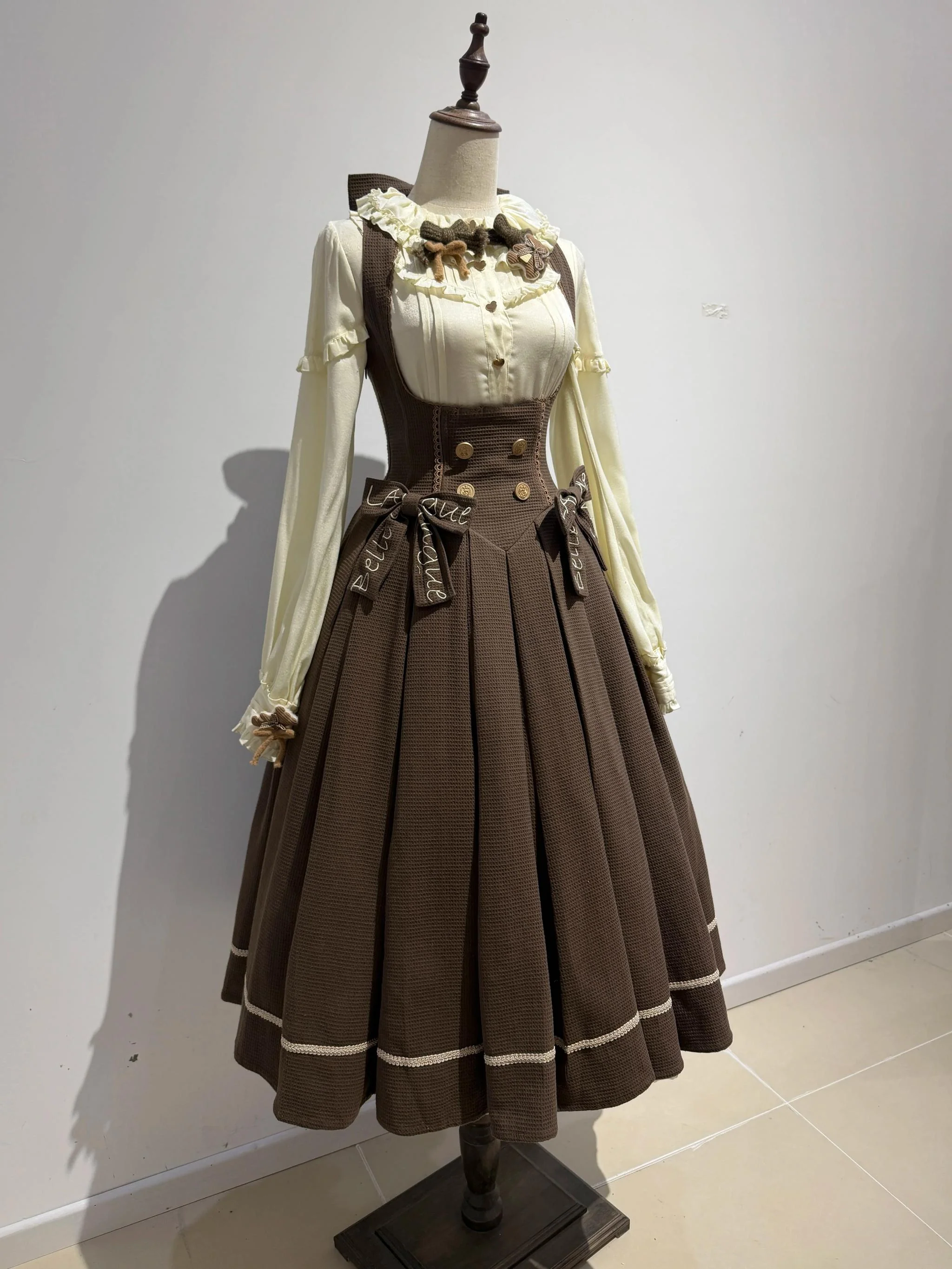 Sweetheart Canelé - Bust-supporting Classic Lolita JSK Dress, Low-waist - Image 20