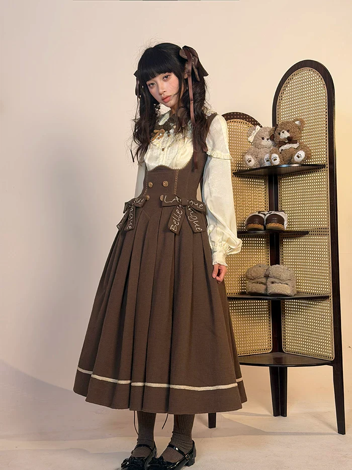 Sweetheart Canelé - Bust-supporting Classic Lolita JSK Dress, Low-waist - Image 6