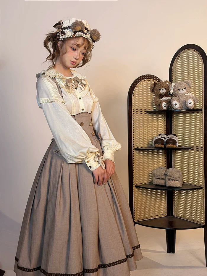 Sweetheart Canelé - Bust-supporting Classic Lolita JSK Dress, Low-waist - Image 7