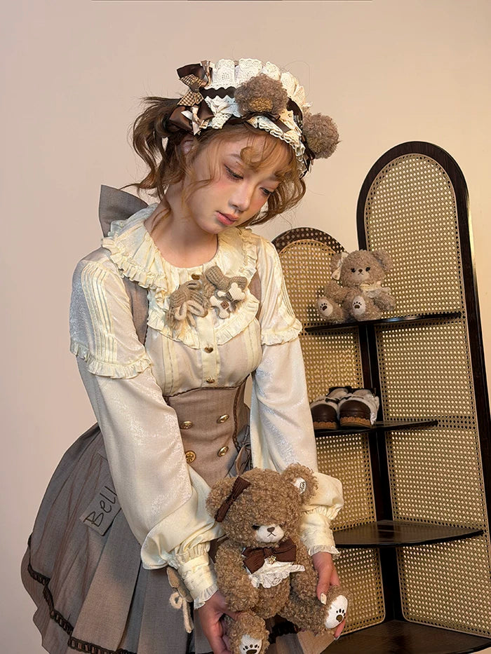 Sweetheart Canelé - Bust-supporting Classic Lolita JSK Dress, Low-waist - Image 8
