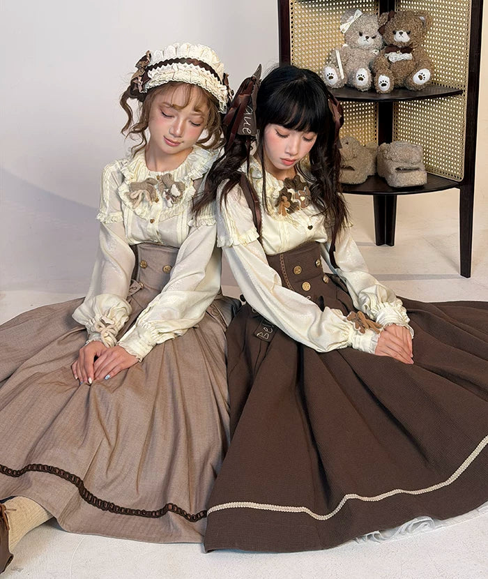 Sweetheart Canelé - Bust-supporting Classic Lolita JSK Dress, Low-waist - Image 9