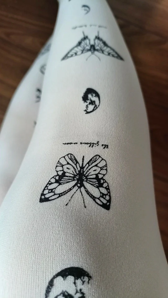 Butterfly Printed Pantyhose, 20D/120D Thickness - Image 3