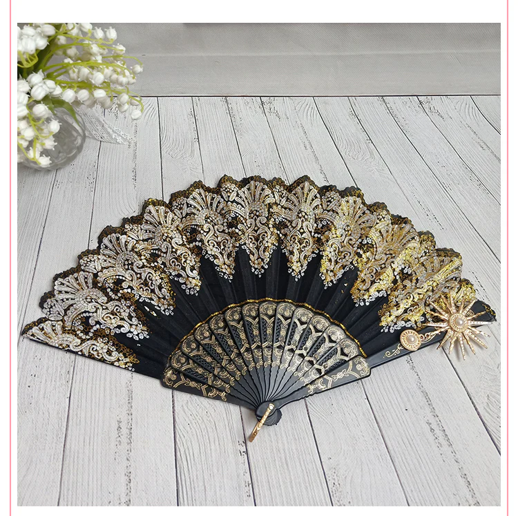 Gothic Lolita Lace Gorgeous Folding Fan - Image 10